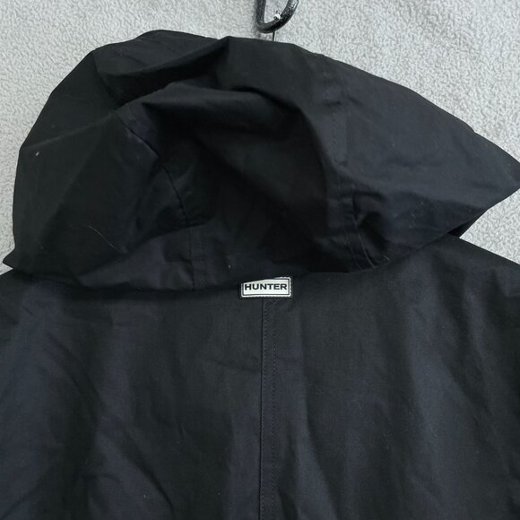 Hunter Ladies' L Black Water Resistant Hooded Cotton Smock Rain Jacket M0787 - Picture 10 of 11